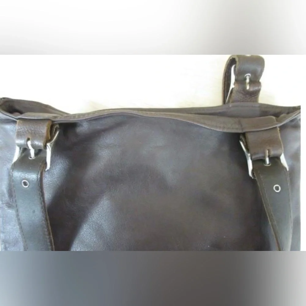 Harley-Davidson Bags Harley Davidson Purse Brown Leather Silver Buckles 12 x 13